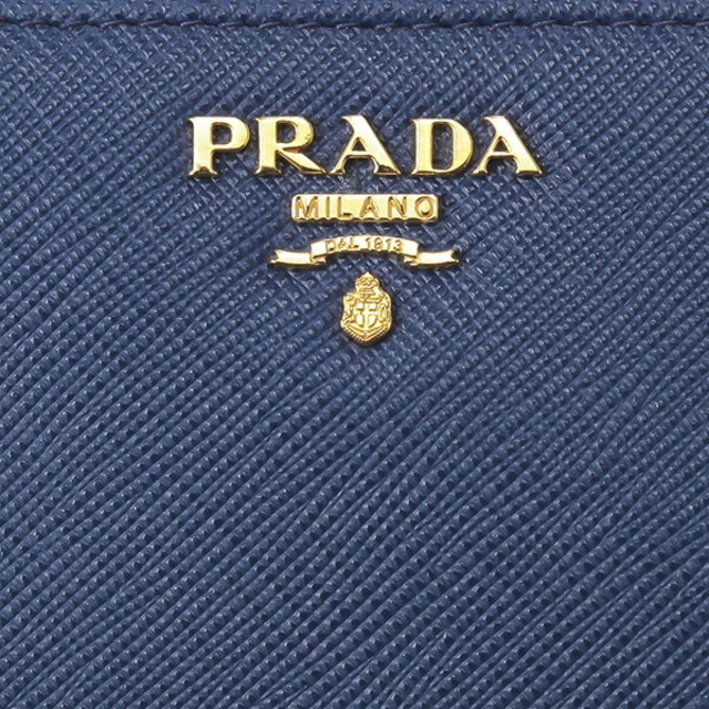 PRADA - 新品 プラダ PRADA 2つ折り財布 サフィアーノ メタル ブルー