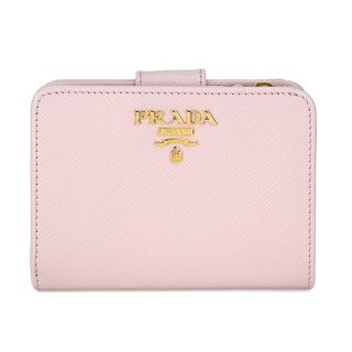 プラダ(PRADA)の新品 プラダ PRADA 2つ折り財布 サフィアーノ メタル ライトピンク(財布)