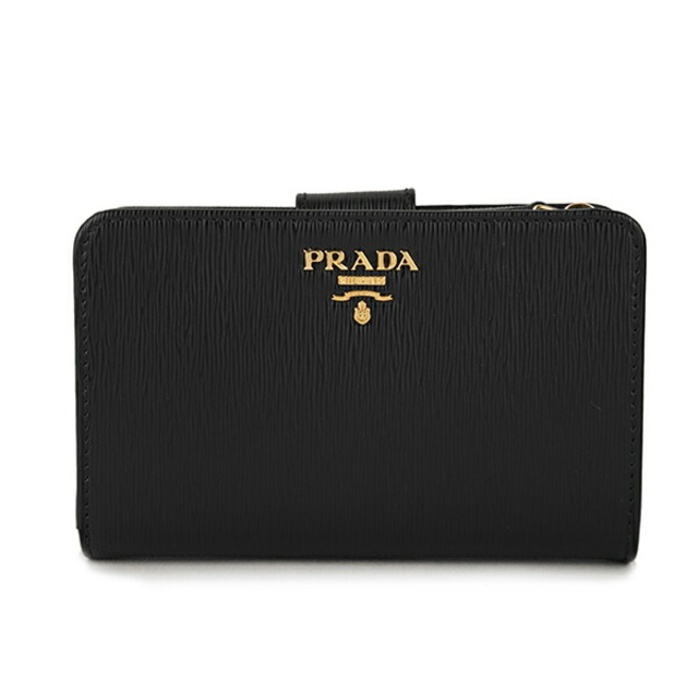 新品 プラダ PRADA 2つ折り財布 ヴィッテロ ムーヴ ネロ