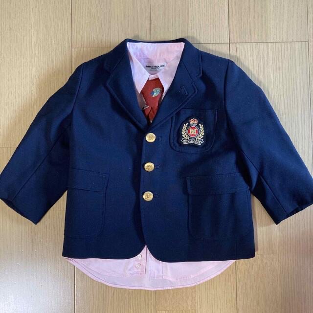 mikihouse(ミキハウス)のMIKI HOUSE ブレザー　ワイシャツ　ネクタイ キッズ/ベビー/マタニティのキッズ服男の子用(90cm~)(ジャケット/上着)の商品写真