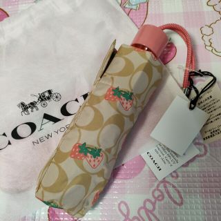 新品タグ付き コーチ COACH イチゴ ロゴ 折り畳み傘 rodgersyachtsales.com