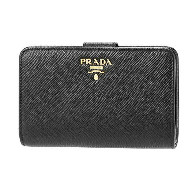 日本製 PRADA - 新品 プラダ PRADA 2つ折り財布 サフィアーノ メタル