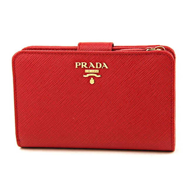 PRADA - 新品 プラダ PRADA 2つ折り財布 サフィアーノ メタル フォーコ ...