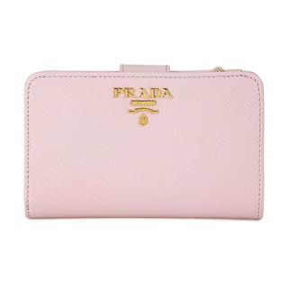 プラダ(PRADA)の新品 プラダ PRADA 2つ折り財布 サフィアーノ メタル ライトピンク(財布)