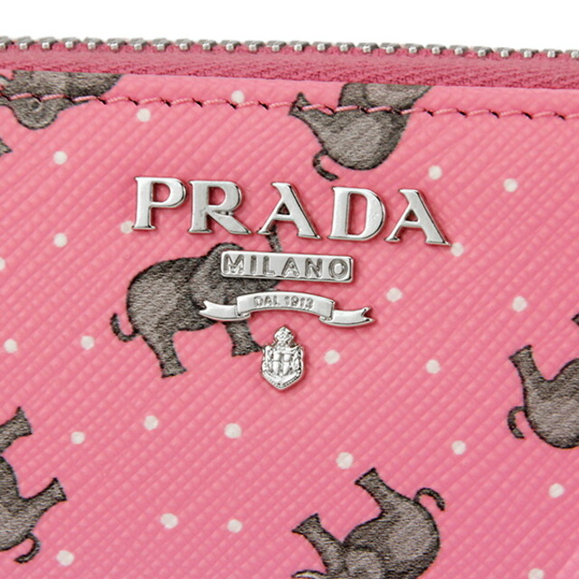 新品 プラダ PRADA 長財布 サフィアーノ スタンパート ローザ