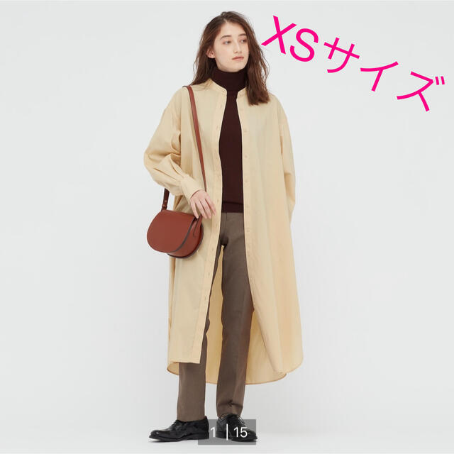 UNIQLO(ユニクロ)のロングシャツワンピXS*UNIQLO レディースのワンピース(ロングワンピース/マキシワンピース)の商品写真