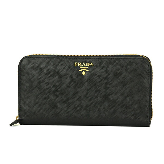 PRADA(プラダ)の新品 プラダ PRADA 長財布 サフィアーノ メタル ネロ レディースのファッション小物(財布)の商品写真