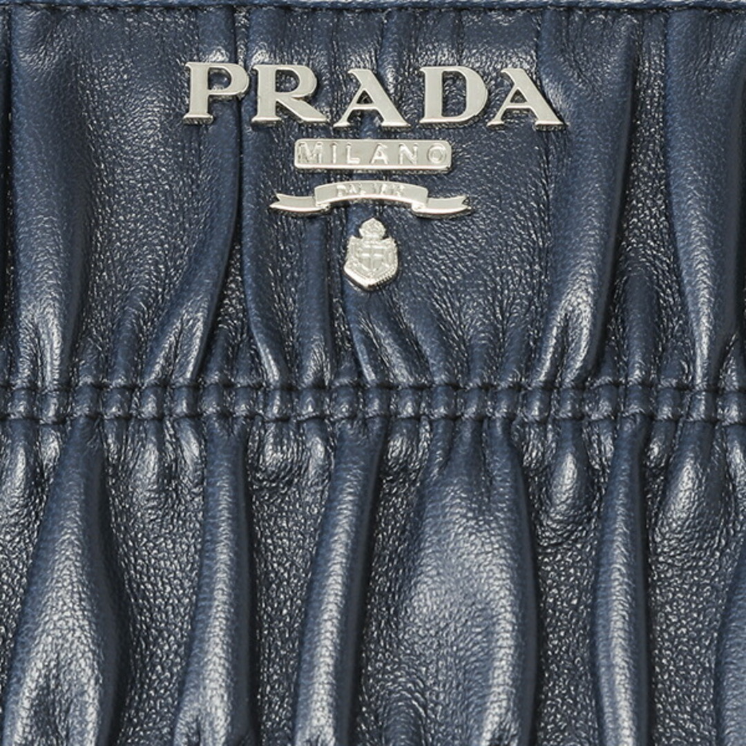 新品 プラダ PRADA 3つ折り財布 ナッパ ゴーフル オルトレマーレ