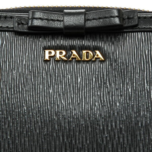 極美品✨️ プラダ PRADA 二つ折り財布 ヴィッテロムーブ Ｗジップ 黒