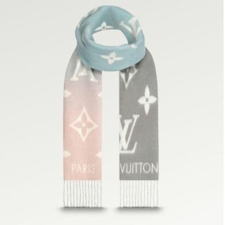 Louis Vuitton Monogram Gradient Scarf Hazelnut Wool