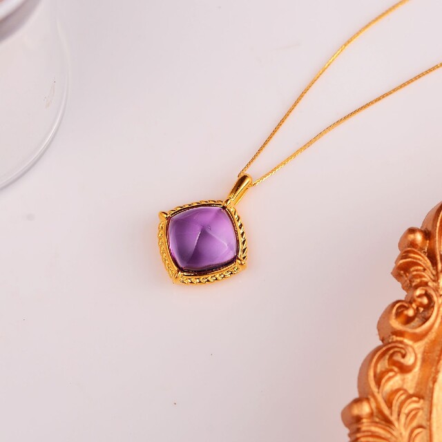 パープルクリスタルペンダントk18 【予約販売品】 www.cecile-roger.com