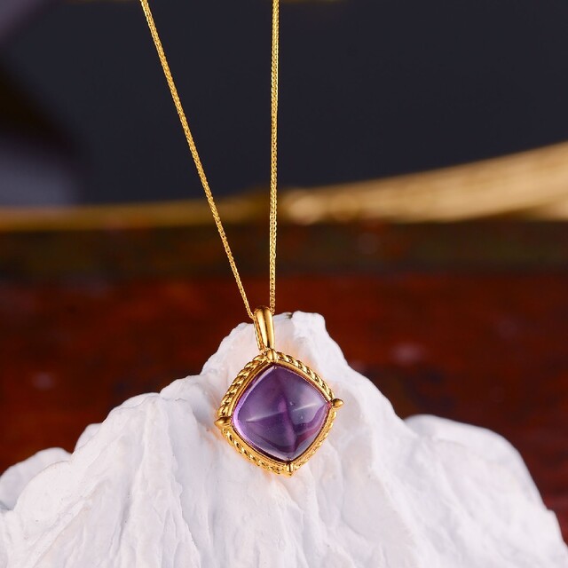 パープルクリスタルペンダントk18 【予約販売品】 www.cecile-roger.com