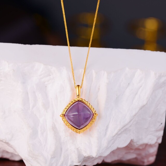 パープルクリスタルペンダントk18 【予約販売品】 www.cecile-roger.com