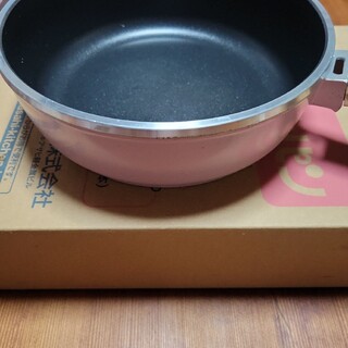 アサヒケイキンゾク(アサヒ軽金属)の朝日軽金属オールパン　ピンク　22㎝(鍋/フライパン)