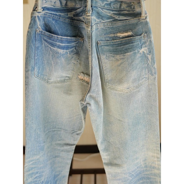 Pledge - Pledge プレッジ 超ダメージ加工 デニムジーンズ 薄青 Pledge - Pledge プレッジ 超ダメージ加工 デニムジーンズ 薄青