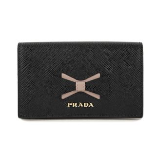 プラダ(PRADA)の新品 プラダ PRADA カードケース サフィアーノ フィオッコ ネロ/チプリア(名刺入れ/定期入れ)