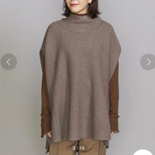 ユナイテッドアローズ(UNITED ARROWS)の新品タグ付き　BY タートルネック ニットマント ベスト -2WAY-(ポンチョ)