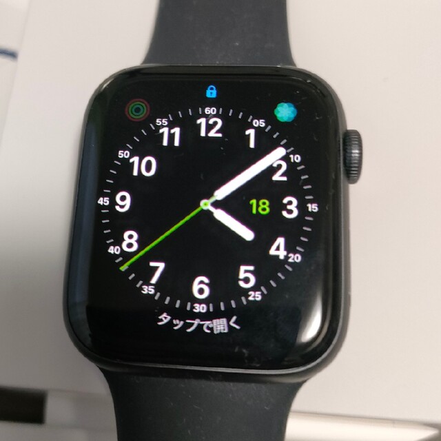 WATCHOSGPS対応Apple Watch Series 4  44mm グレイアルミ ブラックスポ