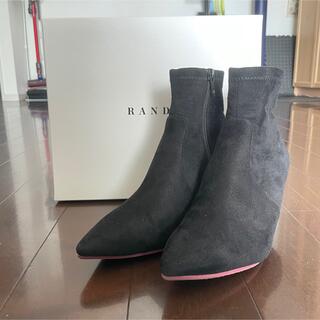 ランダ(RANDA)のRANDA/晴雨兼用 ポインテッドトゥストレッチショートブーツ(ブーツ)