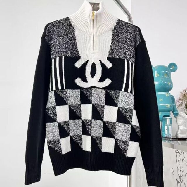 CHANEL - 【レア】CHANEL ココネージュ ハーフジップ ニット 長袖 CCロゴの通販 by Tuman's shop｜シャネルならラクマ