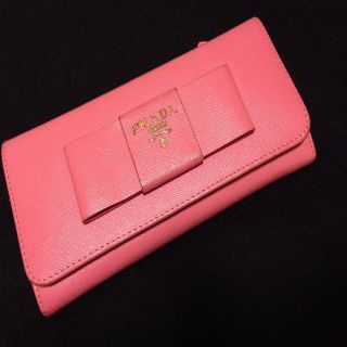 プラダ(PRADA)のPRADA プラダ リボン 財布 ピンク(財布)