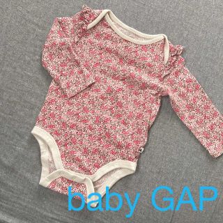 ベビーギャップ(babyGAP)の花柄ボディースーツ(baby GAP)(ロンパース)