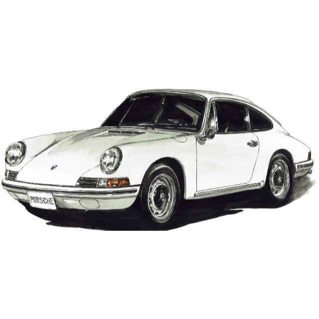 GC-812 ポルシェ911T/959限定版画 直筆サイン額装●作家 平右ヱ門 2