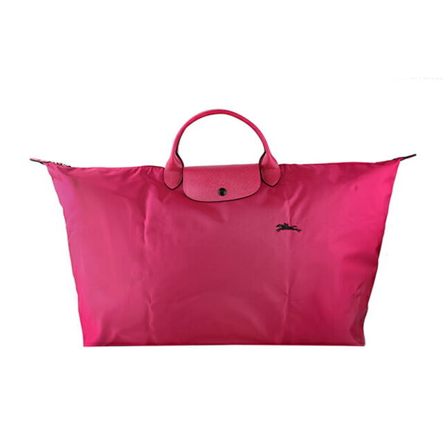 新品 ロンシャン LONGCHAMP ボストンバッグ ル プリアージュ クラブ トラベルバッグ Mサイズ フューシャカウハイドファスナー式開閉内側