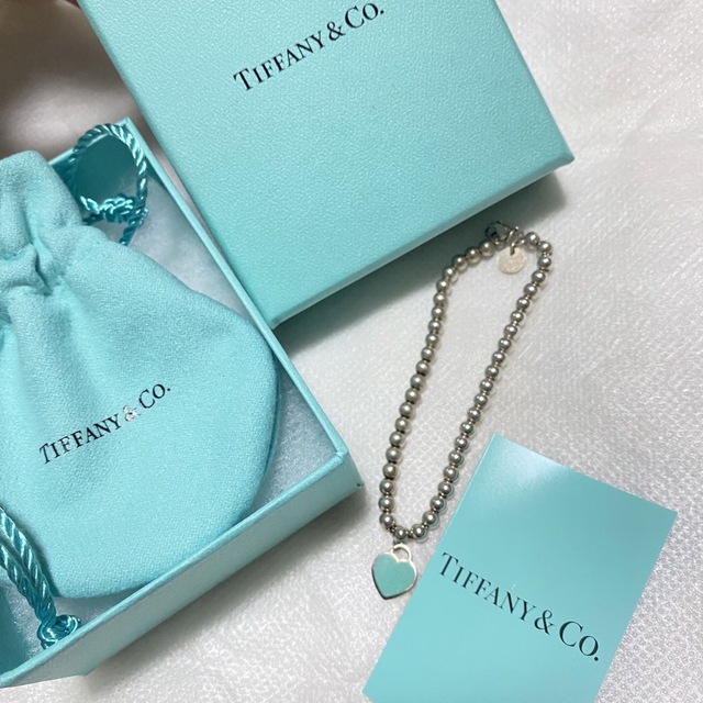 Tiffany＆Co. ティファニー ブルー ハート タグ ビーズ ブレスレット