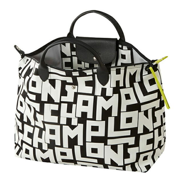 新品 ロンシャン LONGCHAMP ボストンバッグ ル・プリアージュ LGP ノワール/ブラン