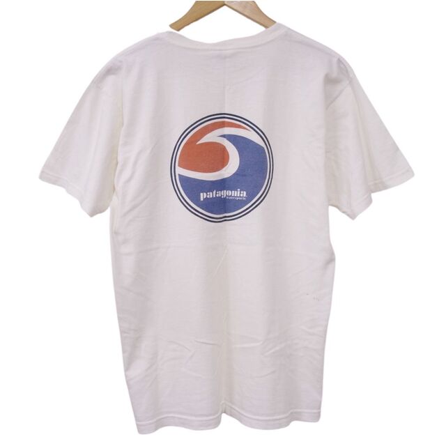 希少 パタゴニア patagonia オーバル ロゴ 90s 半袖 Tシャツ USA製 メンズ M beneficial T's オーガニックコットン  トップス M ホワイト