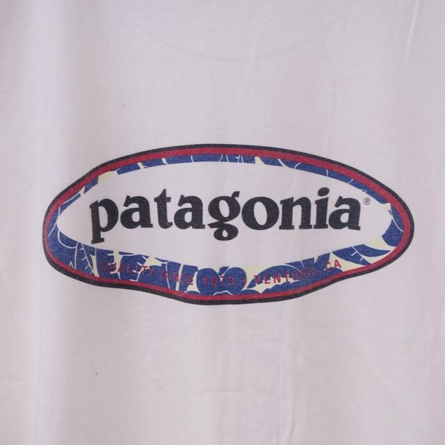 希少 パタゴニア patagonia オーバル ロゴ 90s 半袖 Tシャツ USA製 メンズ L beneficial T's オーガニックコットン  トップス L ホワイト