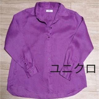 ユニクロ(UNIQLO)のUNIQLOメンズシャツ麻素材(シャツ)