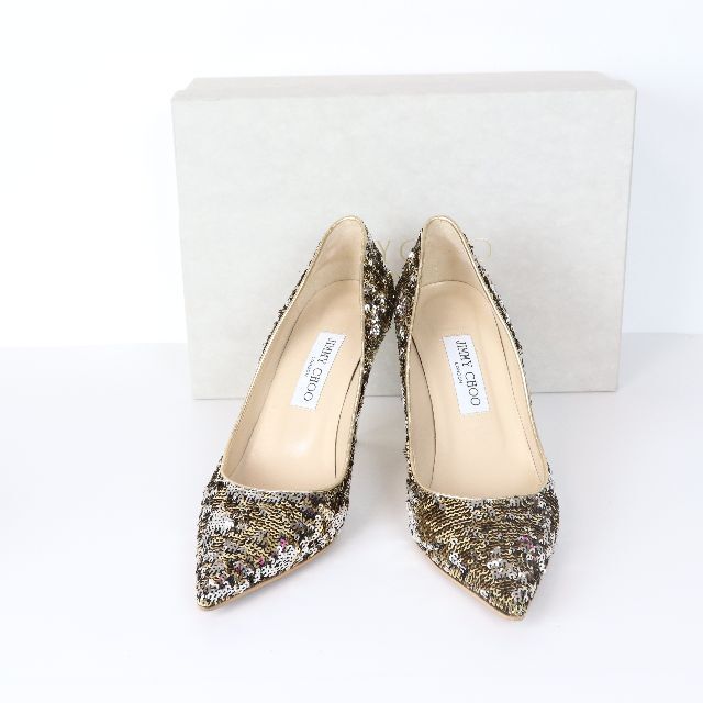 JIMMY CHOO(ジミーチュウ)の【美品】ジミーチュウ　サイズ39（26㎝）　パンプス　レディース レディースの靴/シューズ(ハイヒール/パンプス)の商品写真