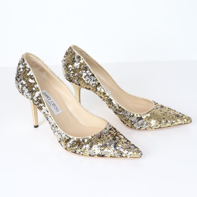 JIMMY CHOO(ジミーチュウ)の【美品】ジミーチュウ　サイズ39（26㎝）　パンプス　レディース レディースの靴/シューズ(ハイヒール/パンプス)の商品写真