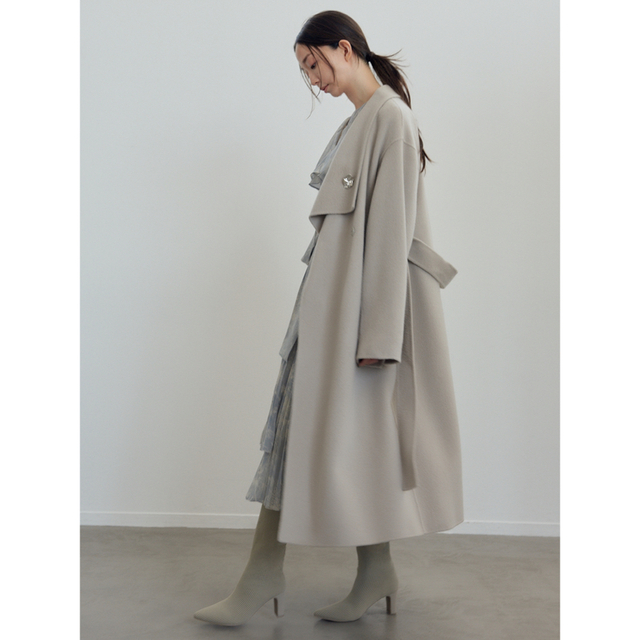 snidel スナイデル シャルムビッグカラーロングコート 22aw 完売