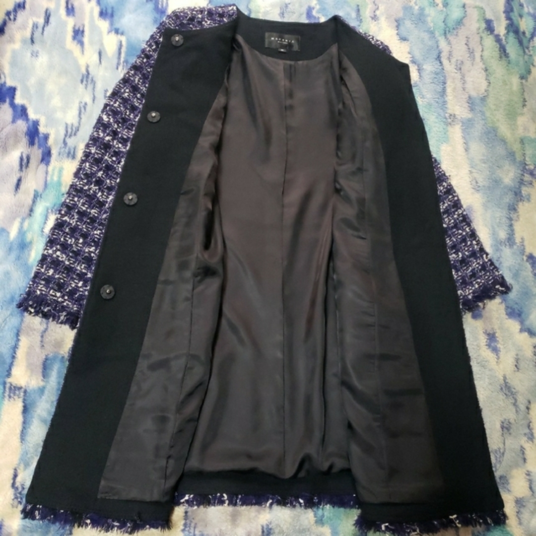 MATERIA MILANO ノーカラー ファー コート-