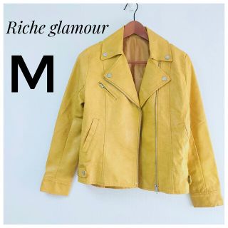 リシェグラマー(Riche glamour)のRiche glamour ライダースジャケット イエロー リシェグラマー M(ライダースジャケット)