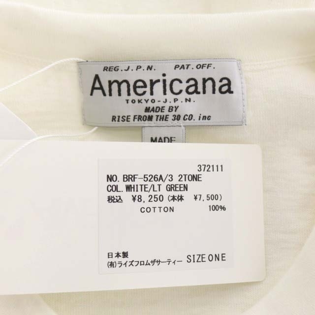 AMERICANA(アメリカーナ)のアメリカーナ カットソー ベースボールTシャツ 七分袖 プルオーバー レディースのトップス(その他)の商品写真