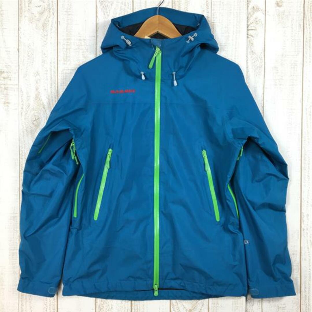 Mammut(マムート)のWOMENs S  マムート ゴアテックス オールウェザー ジャケット GORETEX ALL WEATHER JACKET レインシェル ハードシェル フーディ MAMMUT 1010-19740 ブルー系 レディースのファッション小物(その他)の商品写真