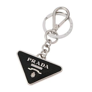 プラダ(PRADA)の新品 プラダ PRADA キーホルダー サフィアーノ ネロ(キーホルダー)