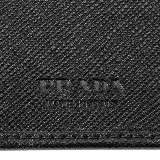 新品 プラダ PRADA キーケース サフィアーノ トライアングル ブラック 黒