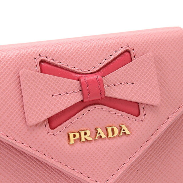 新品 プラダ PRADA 3つ折り財布 サフィアーノ フィオッコ ペタロ ...