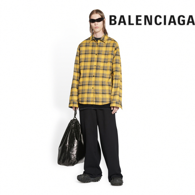 新品 バレンシアガ リバーシブル チェックシャツ BALENCIAGA S | フリマアプリ ラクマ