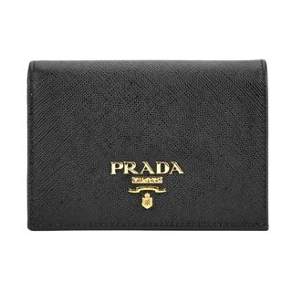 プラダ(PRADA)の新品 プラダ PRADA 2つ折り財布 サフィアーノ メタル ネロ(財布)