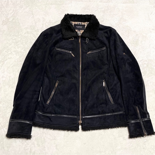 レビューで送料無料】 BURBERRY BLACK Lサイズ ライダースジャケット
