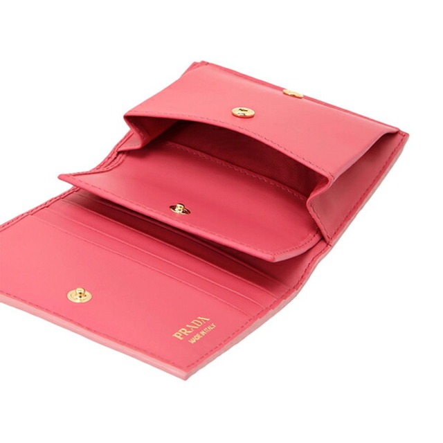 PRADA - 新品 プラダ PRADA 2つ折り財布 サフィアーノ PRADA - 新品 プラダ PRADA 2つ折り財布 サフィアーノ