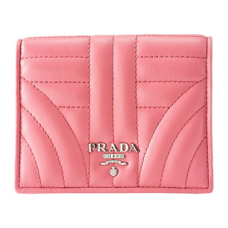プラダ(PRADA)の新品 プラダ PRADA 2つ折り財布 ソフトカーフ インプントゥーレ ピンク(財布)