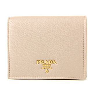 プラダ(PRADA)の新品 プラダ PRADA 2つ折り財布 ヴィッテロ グレイン ライトベージュ系(財布)