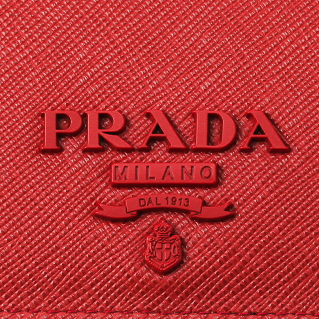 新品 プラダ PRADA 2つ折り財布 サフィアーノ シャイン フォーコ